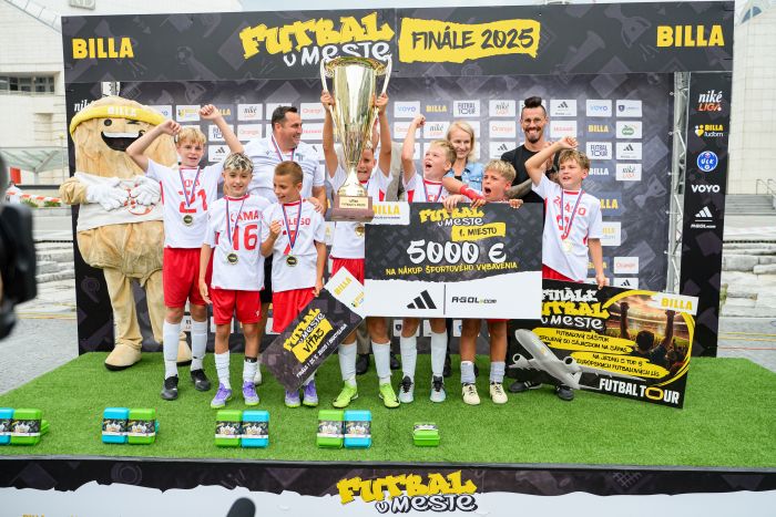 Víťazný tím turnaja Futbal v meste 2025 - Banditi z Trenčína   FOTO: BILLA