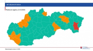COVID-19: Toto je mapa rizikov&yacute;ch regi&oacute;nov na Slovensku, kde platia nov&eacute; opatrenia