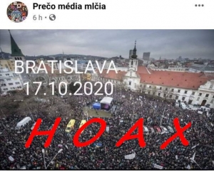 Dezinfo scéna zneužila fotku z protestov Za slušné Slovensko
