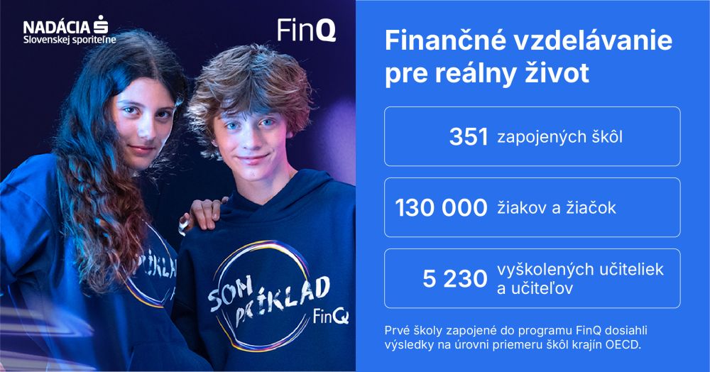 Finančné vzdelávanie FinQ je už na 351 školách. Prvé z nich dosiahli úroveň priemeru OECD