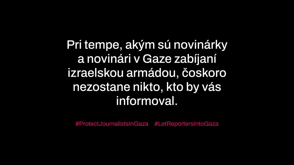 Viac ako 250 svetov&yacute;ch m&eacute;di&iacute; upozornilo na zab&iacute;janie novin&aacute;rov v Gaze