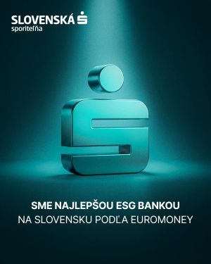 Slovenská sporiteľňa je najlepšou bankou v oblasti ESG na Slovensku podľa Euromoney